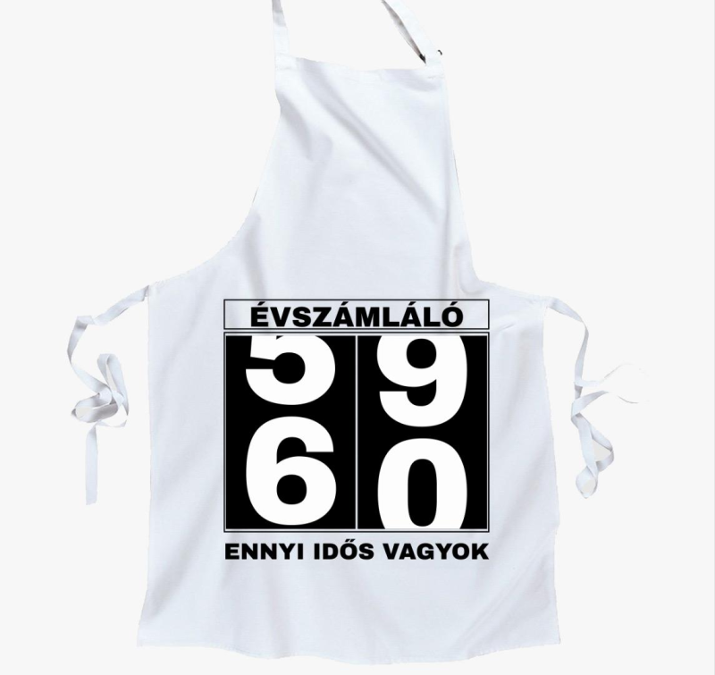 Évszámláló 60 éves szülinapi kötény
