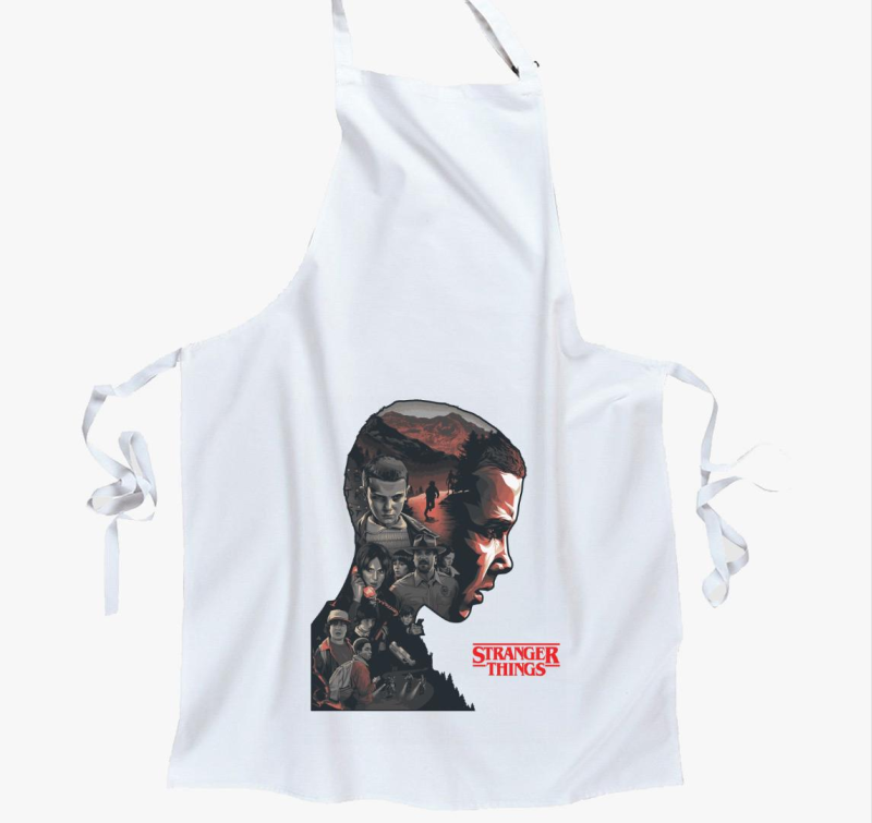 Stranger Things sziluett kötény