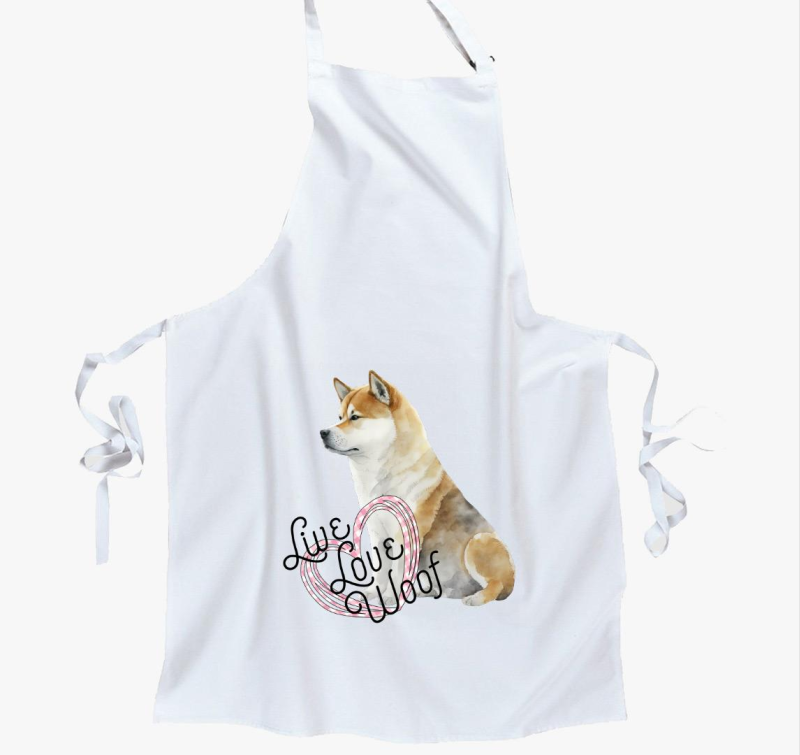 Akita szivecskés kötény