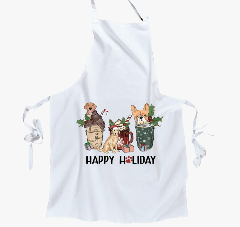 Kutyás Happy Holiday kötény