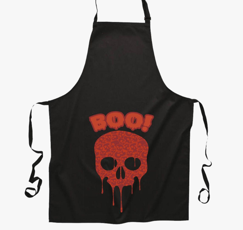 Boo red skull kötény