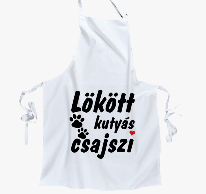 Lökött kutyás csajszi kötény