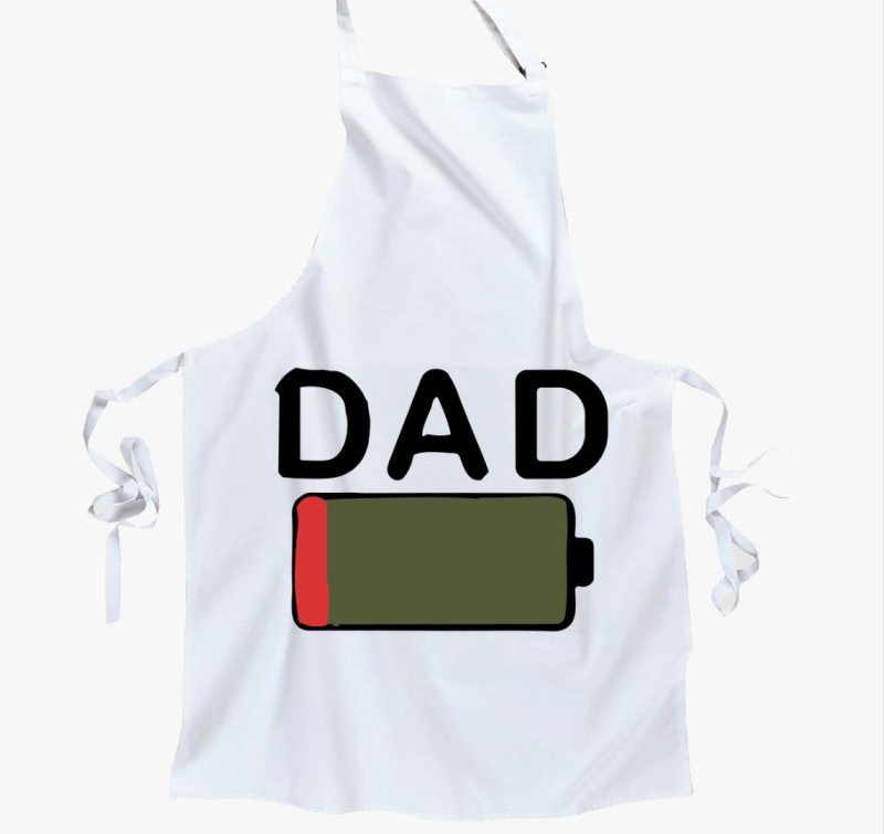 Dad low battery kötény