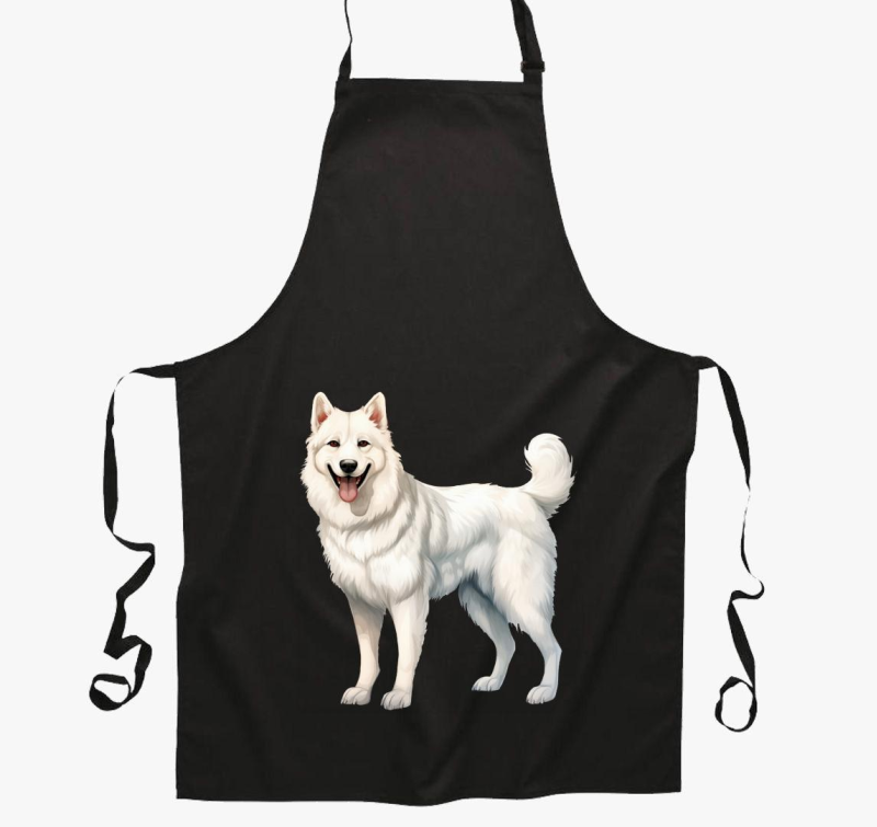 Fehér juhászkutya kötény