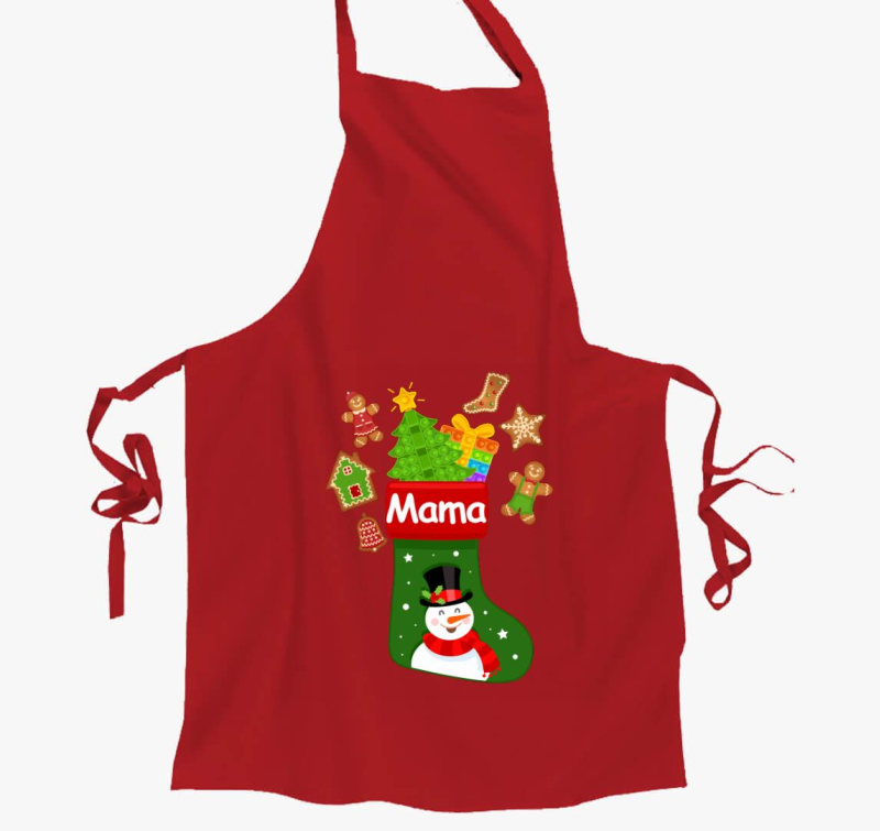 Mama karácsonyi zokni kötény