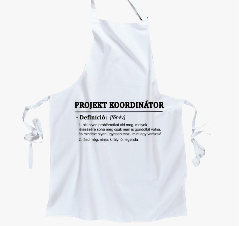 Projekt koordinátor kötény