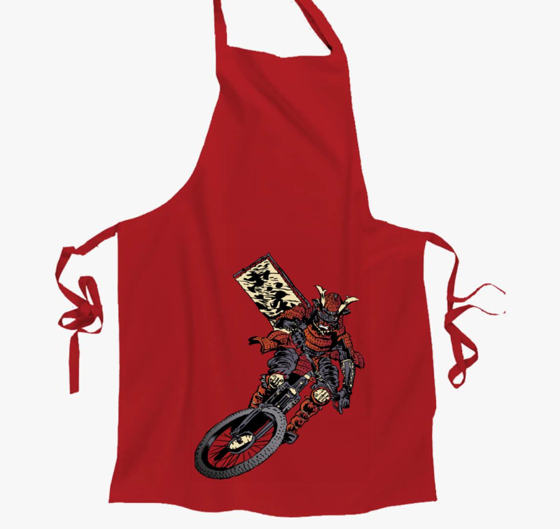 Szamuráj bringás kötény