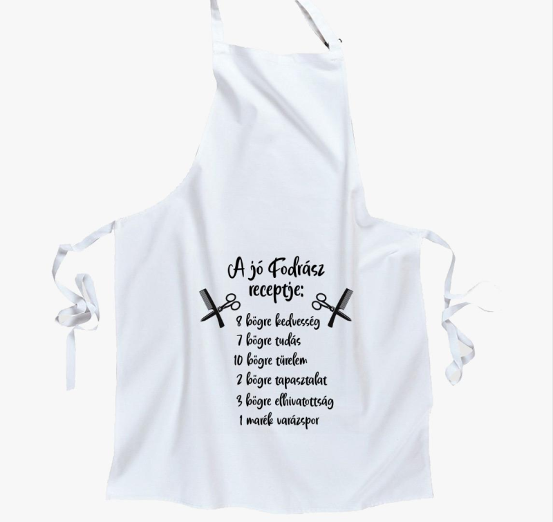 Fodrász recept kötény