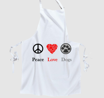 Peace Love Dogs kötény