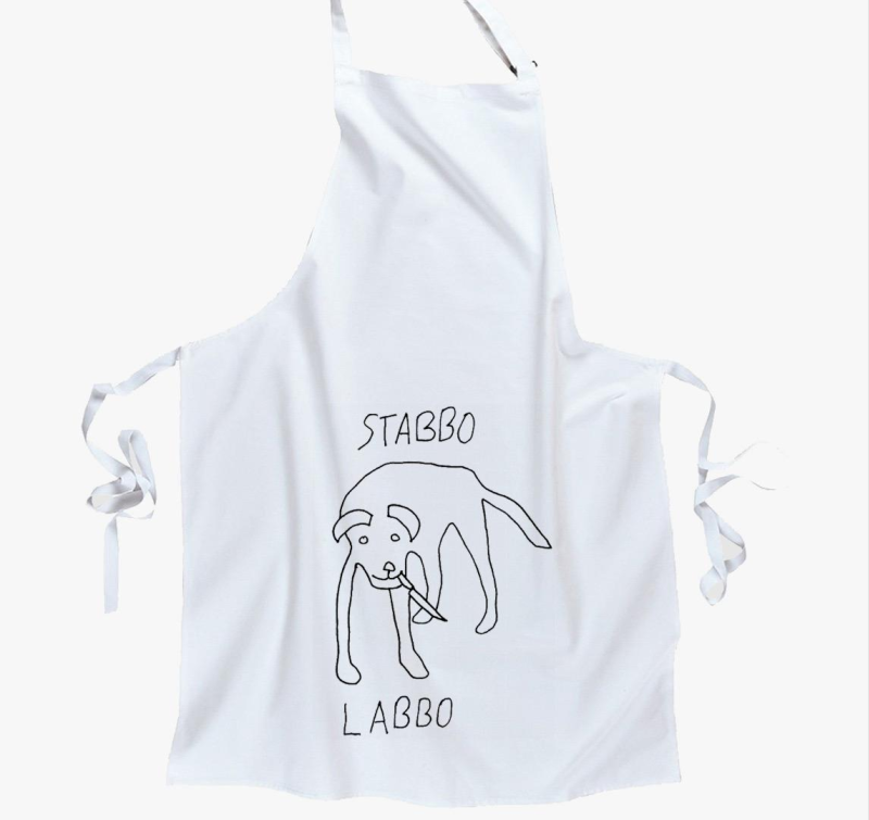 Stabbo labbo fekete kötény