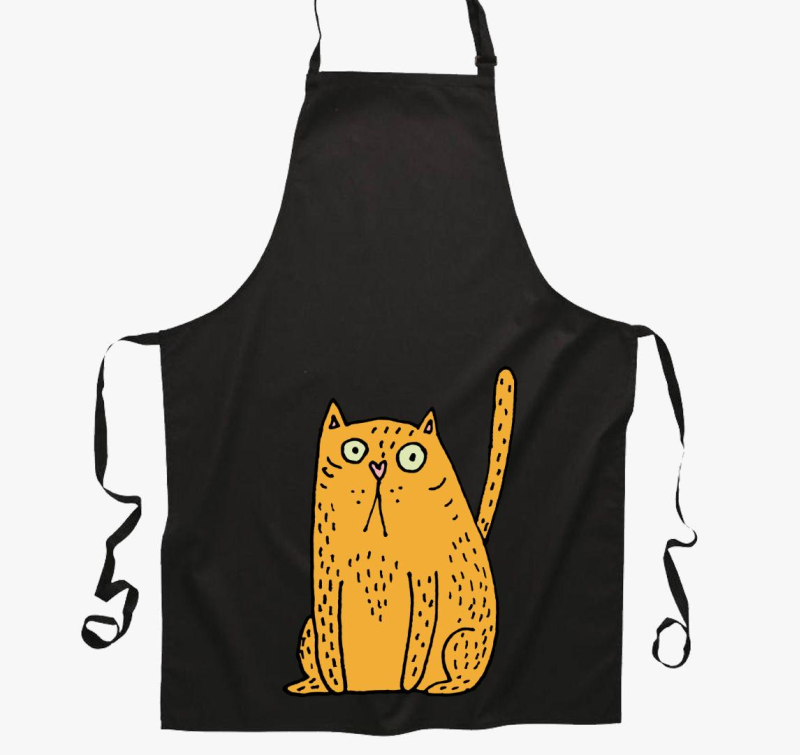 Rajtakapott macska kötény