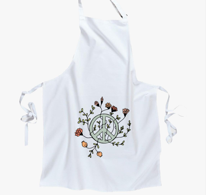 Békejeles színes kötény