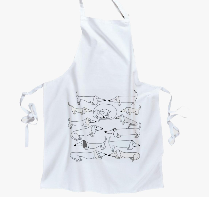 Tacskóból soha nem elég monokróm kötény