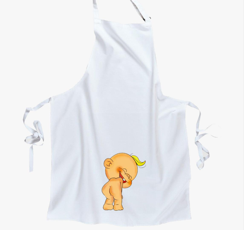 Mókás babát várok kötény