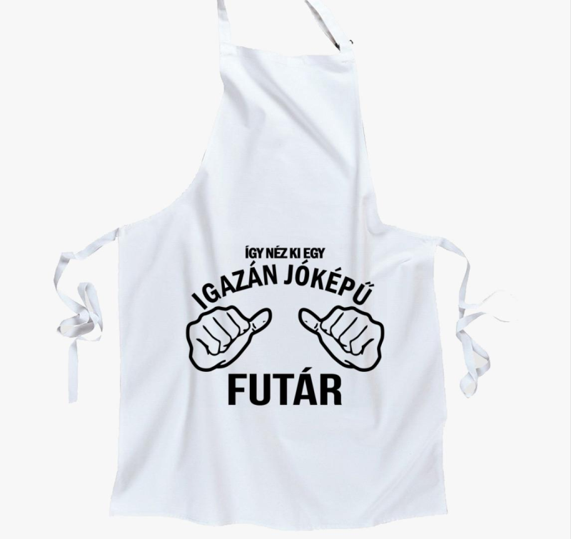 Jóképű futár kötény
