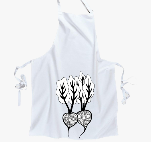 Cékla szív - színezhető kötény...