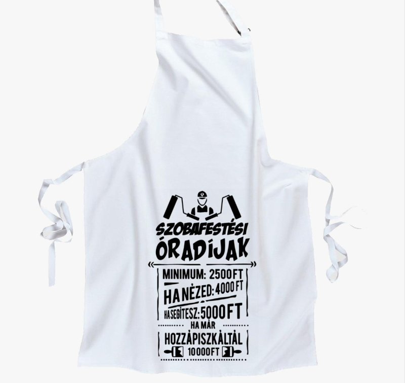 Szobafestő óradíjak kötény