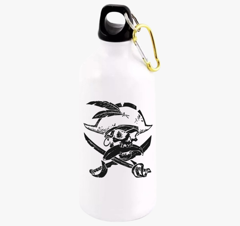 Pirate skull silhouette kulacs