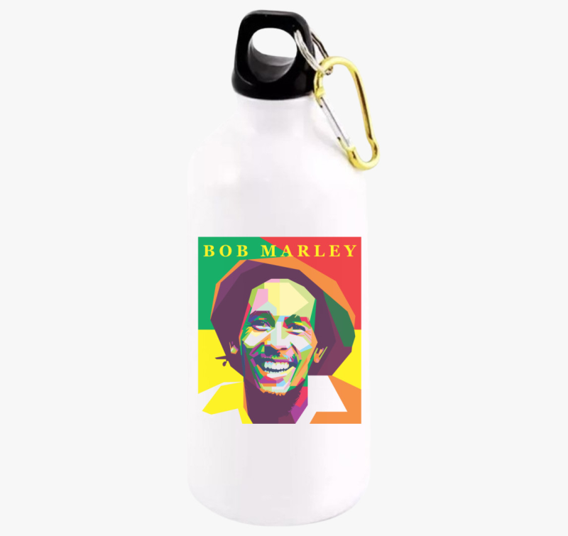 Bob Marley színes portré kulacs