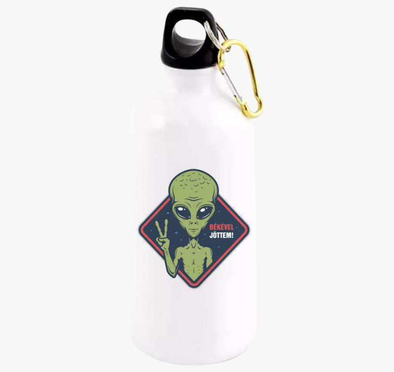 Ufo Alien békével jöttem divat kulacs