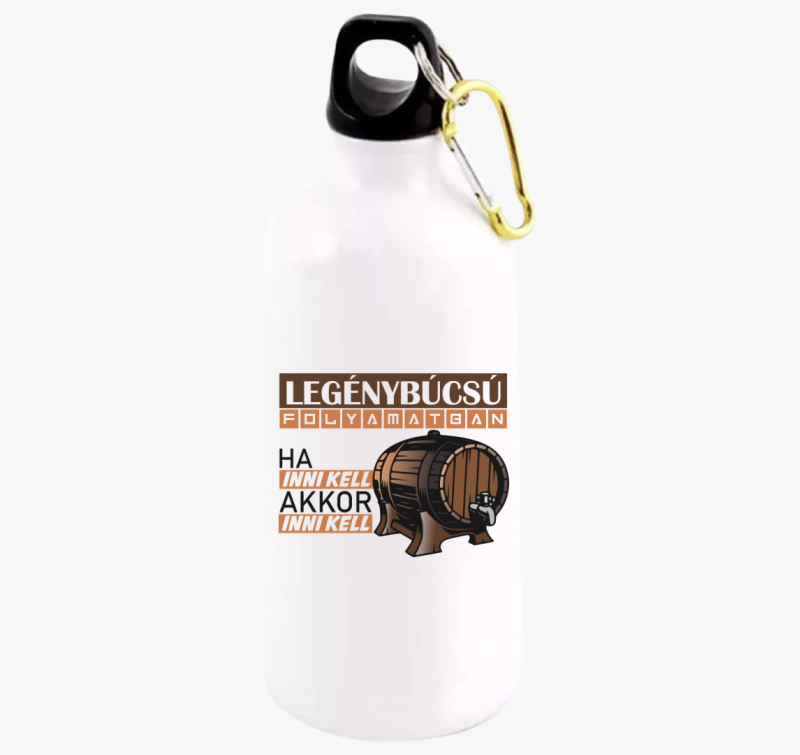 Legénybúcsú folyamatban kulacs