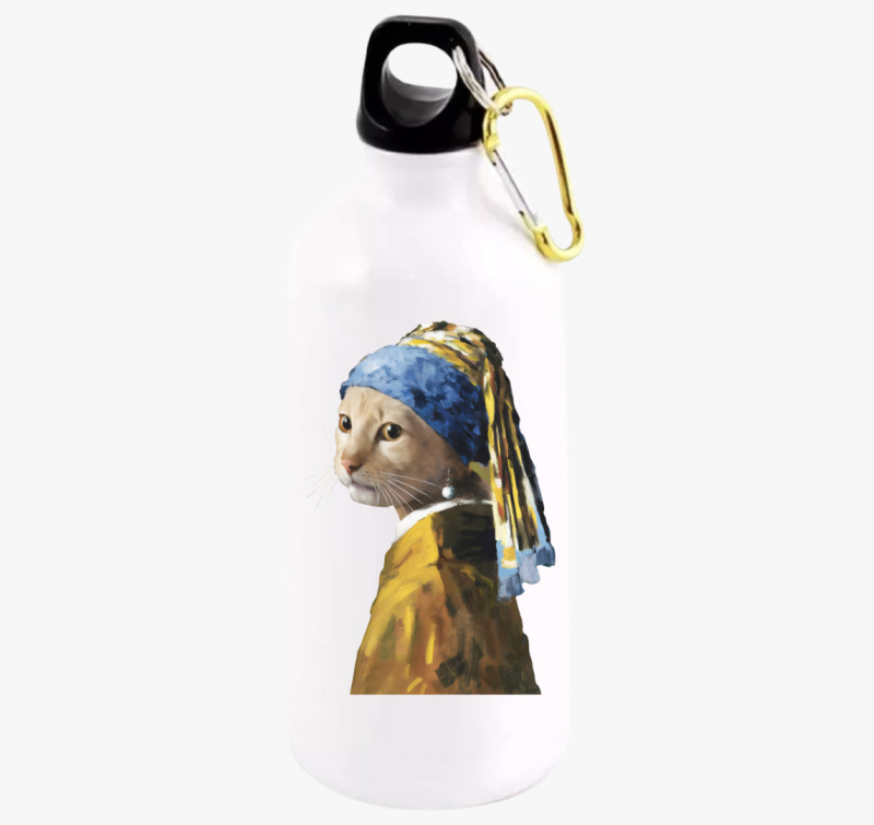 Cat with pearl earring kulacs