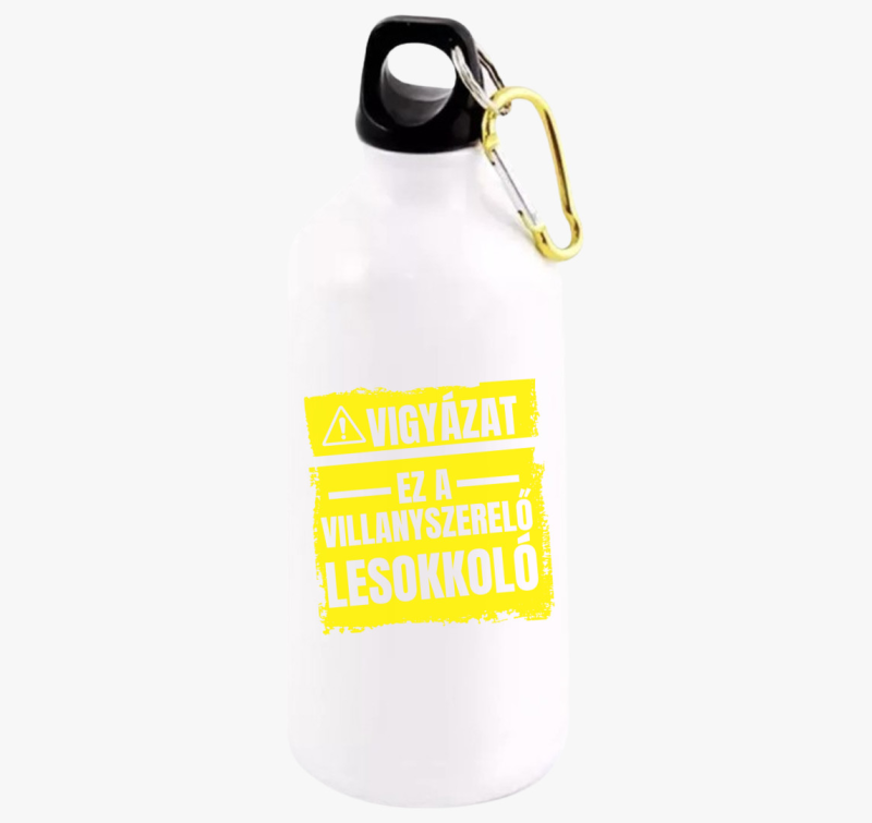 Vigyázat ez a villanyszerelő lesokkoló kulacs