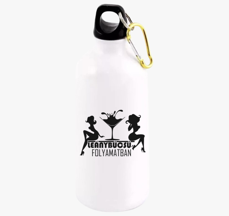 Lánybúcsú koktélos fekete mintás kulacs