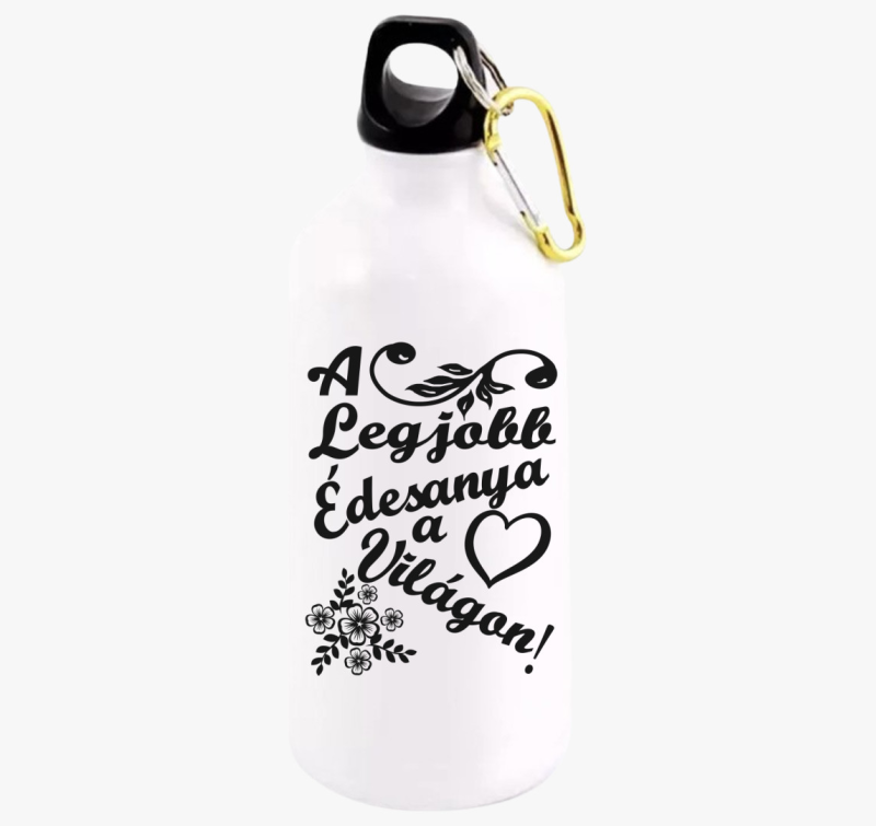 Anyák napi Legjobb Anya a világon virágos kulacs