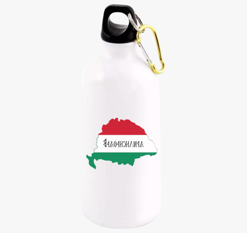 Nagy Magyarország rovás írással  kulacs