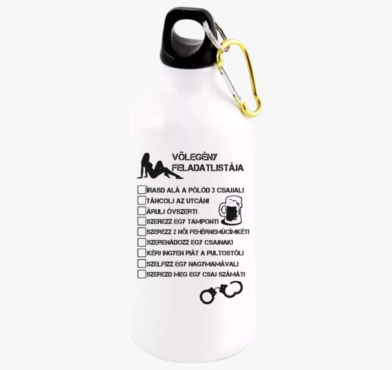 Vőlegény feladatlistája kulacs