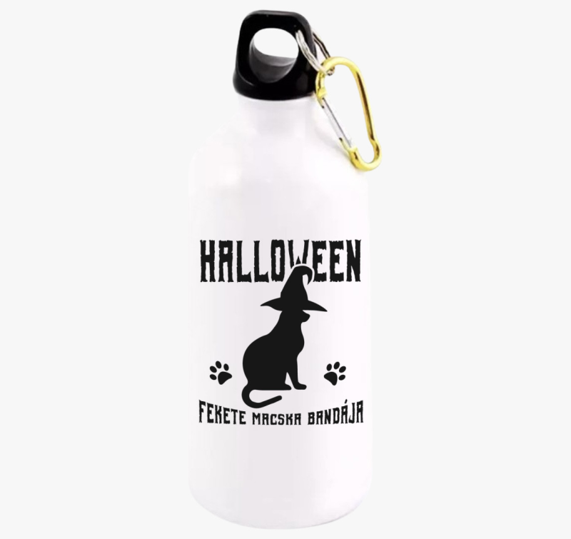 Fekete macska bandája Halloween kulacs