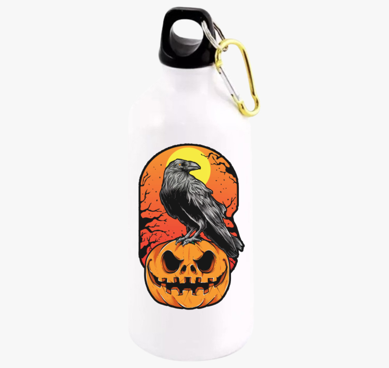 Halloweeni varjú kulacs