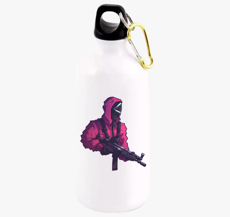 Squid Game géppisztolyos katona kulacs