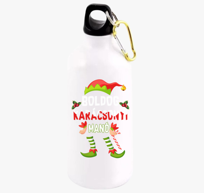 Boldog karácsonyi manó kulacs