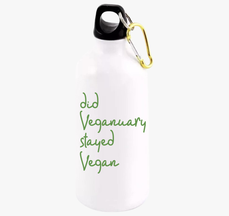 Did Veganuary (dőlt zöld betűs) kulacs
