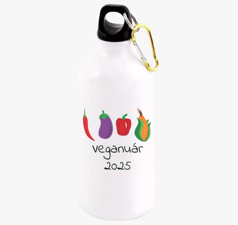 Veganuár 2023 (zöldségekkel) kulacs