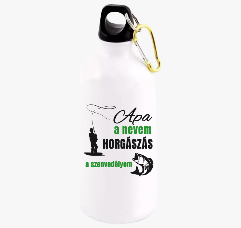Apa a nevem horgászás a szenvedélyem horgász kulacs 