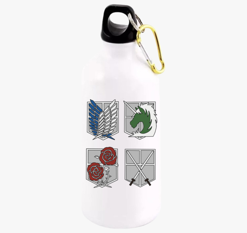 Attack on Titan címerek kulacs