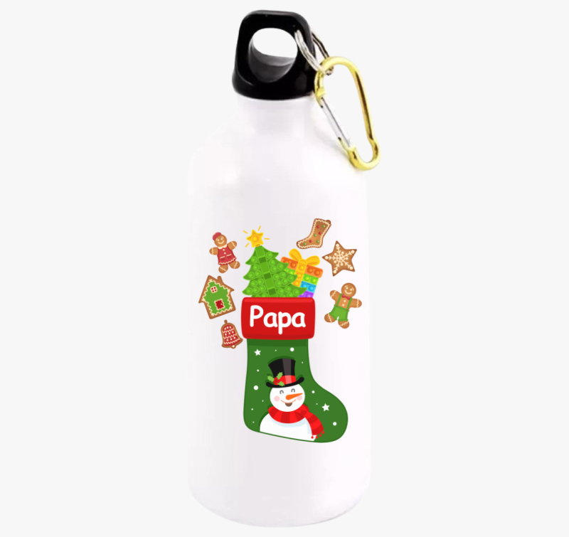 Papa karácsonyi zokni kulacs
