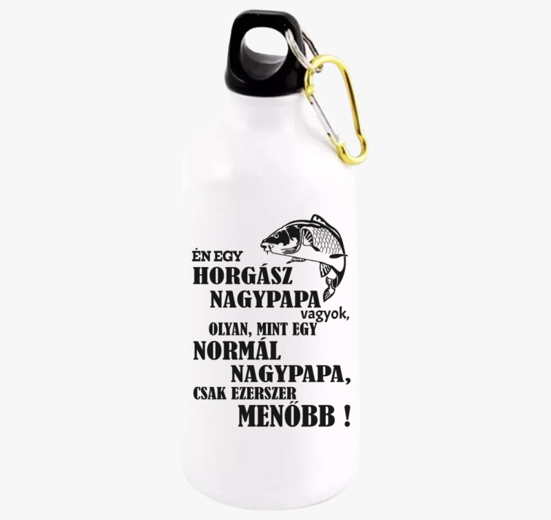 Menő horgász nagypapa kulacs