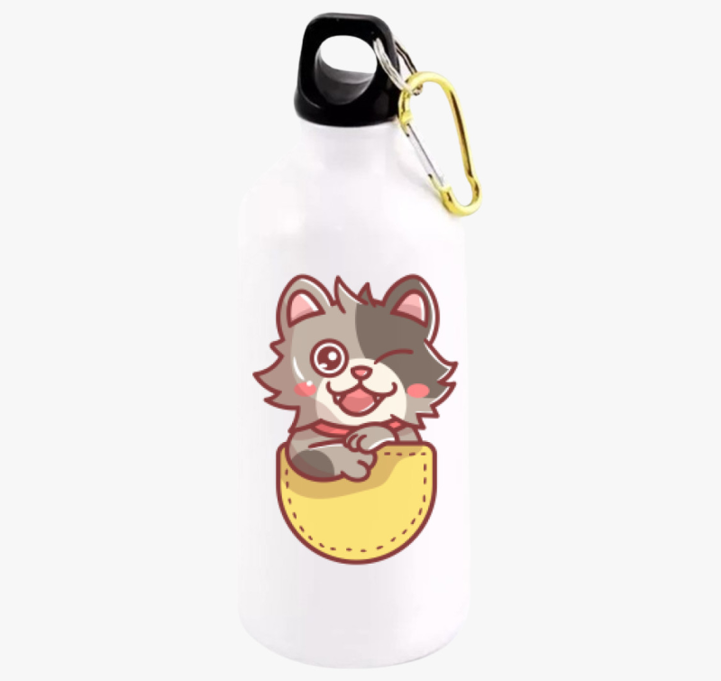 Kismacskás zsebmintás kulacs