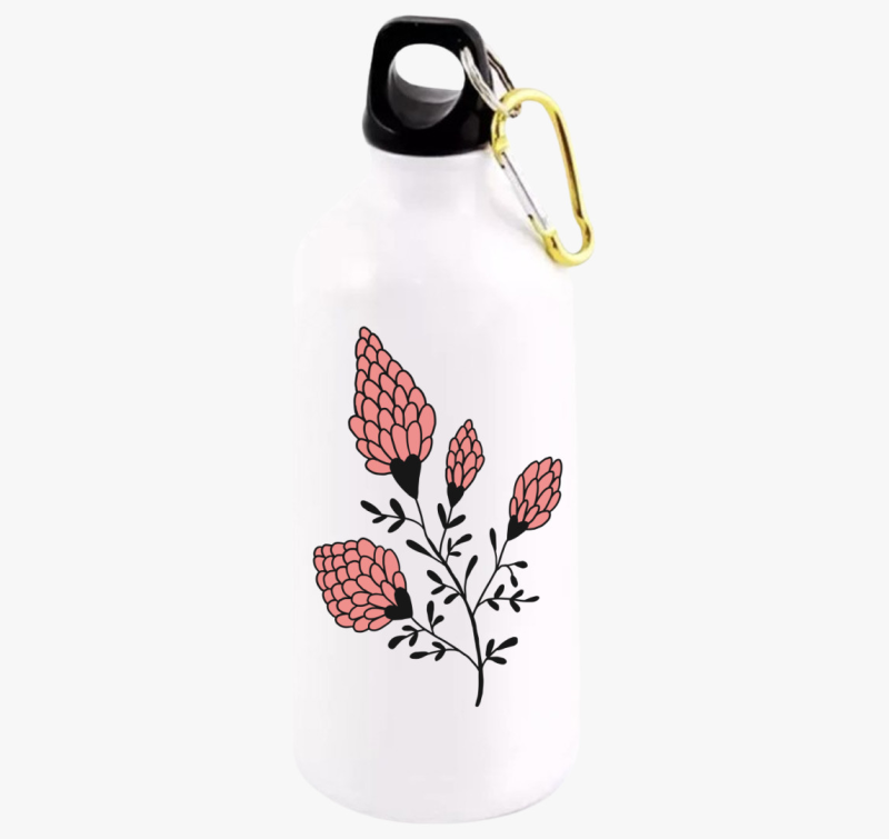 Vadvirágok szívekkel - színes kulacs 