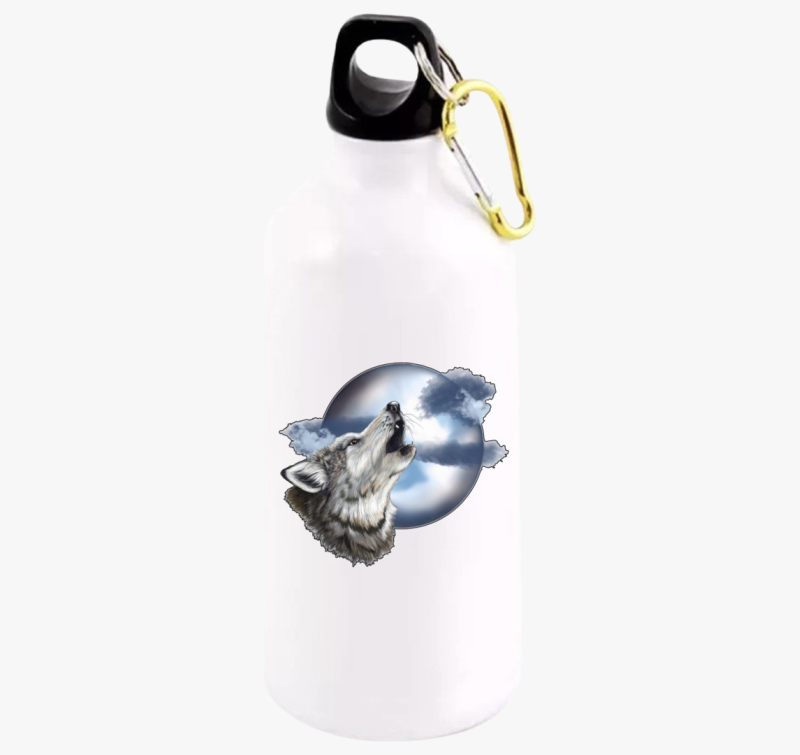 Holdat vonyító farkas kulacs