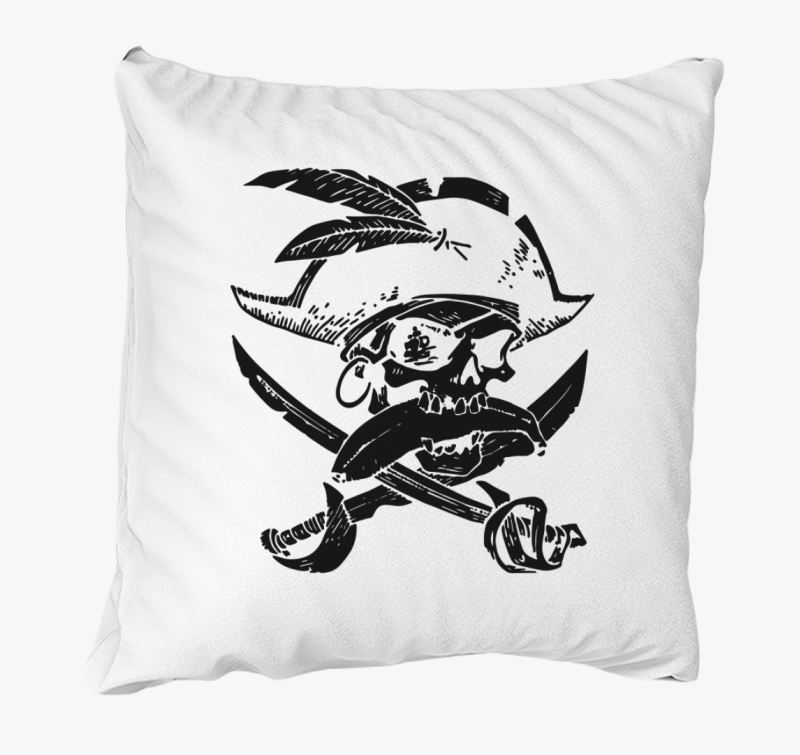 Pirate skull silhouette párna