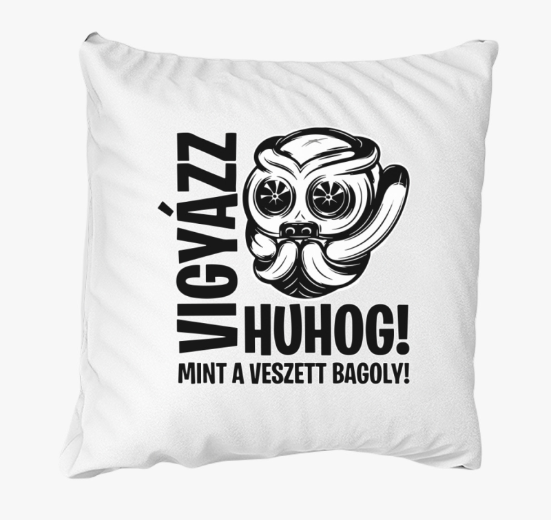 Vigyázz huhog párna