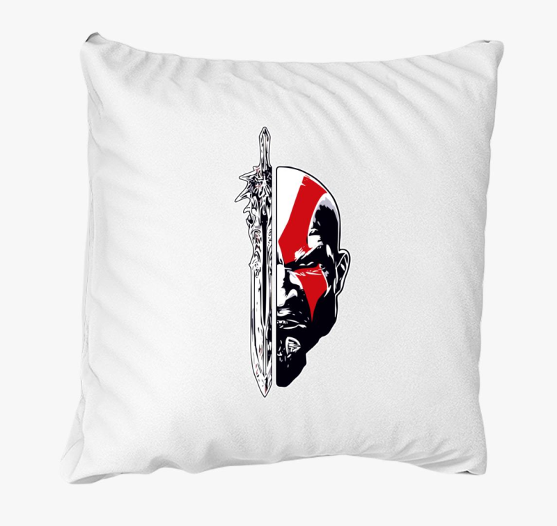 God of war Kratos face and sword párna