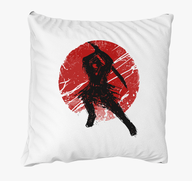 Szamuráj sziluett párna