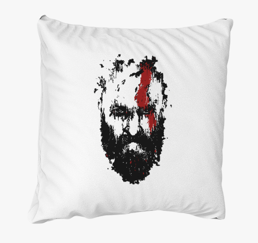 God of war dotted face párna
