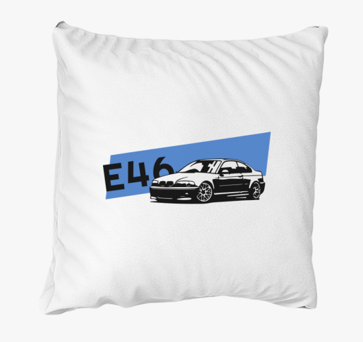 BMW E46 feliratos párna